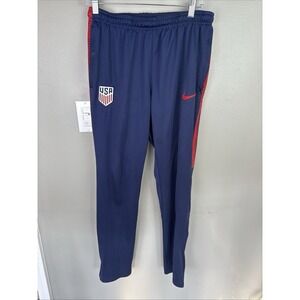 Nike Team USA Soccer Pants Jogger Warm Up Size Medium Blue Tapered Leg